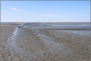 im Wattenmeer... Cuxhaven *Nordsee*, Blick aus dem Watt entlang eines Priels auf Neuwerk